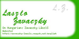 laszlo zavaczky business card